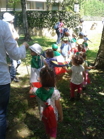 Luglio 2014:In occasione della partita della Nazionale, sfiliamo per Avigliana sventolando la bandiera dell'Italia!